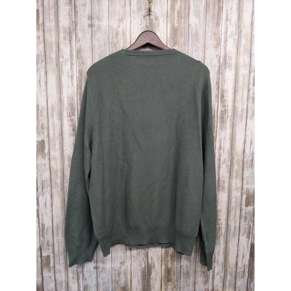 J. Crew Men's Cotton Silk Piqué Knit Sweater Faded Bluegrass Green XL NWT $89